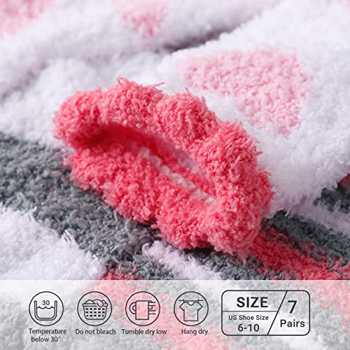 Image of Clothirily Fuzzy Socks for Women, Fluffy Socks Womens, Soft Cozy Slipper Sock for Women, Womens Winter Warm Sleeping Sock