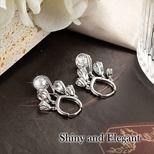 Huggie Earrings for Women 14K Gold Plated Earrings Dainty Statement Sterling Silver Cute Dangle Earring Hypoallergenic Huggie Hoop Earrings for Wome Trendy Prom Party Jewelry Gift4