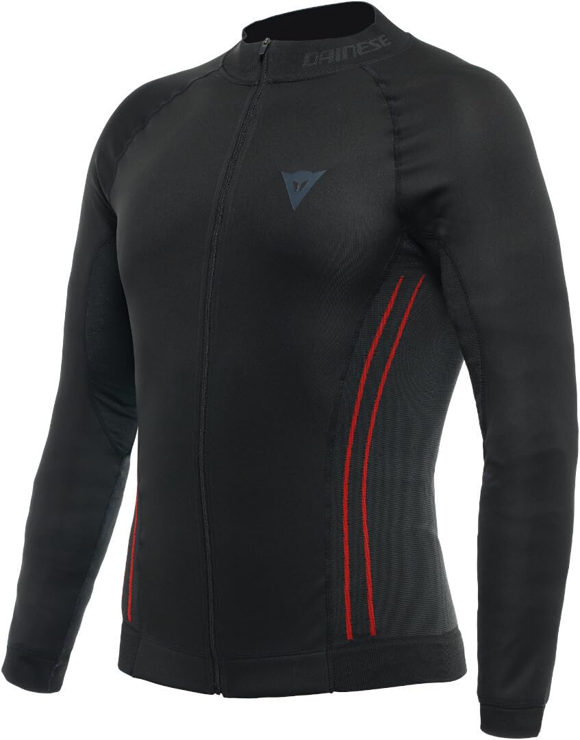 Dainese No Wind Thermo LS, Maglia Termica Invernale Moto, Uomo, Nero/Rosso, L