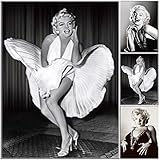 Marilyn Monroe White Dress 7 Year Itch 3D Poster Wall Art Decor Print | 11.8 x 15.7 | Lenticular Posters & Pictures | Photo Memorabilia Gifts for Guys & Girls Bedroom | Vintage & Iconic Movie Picture