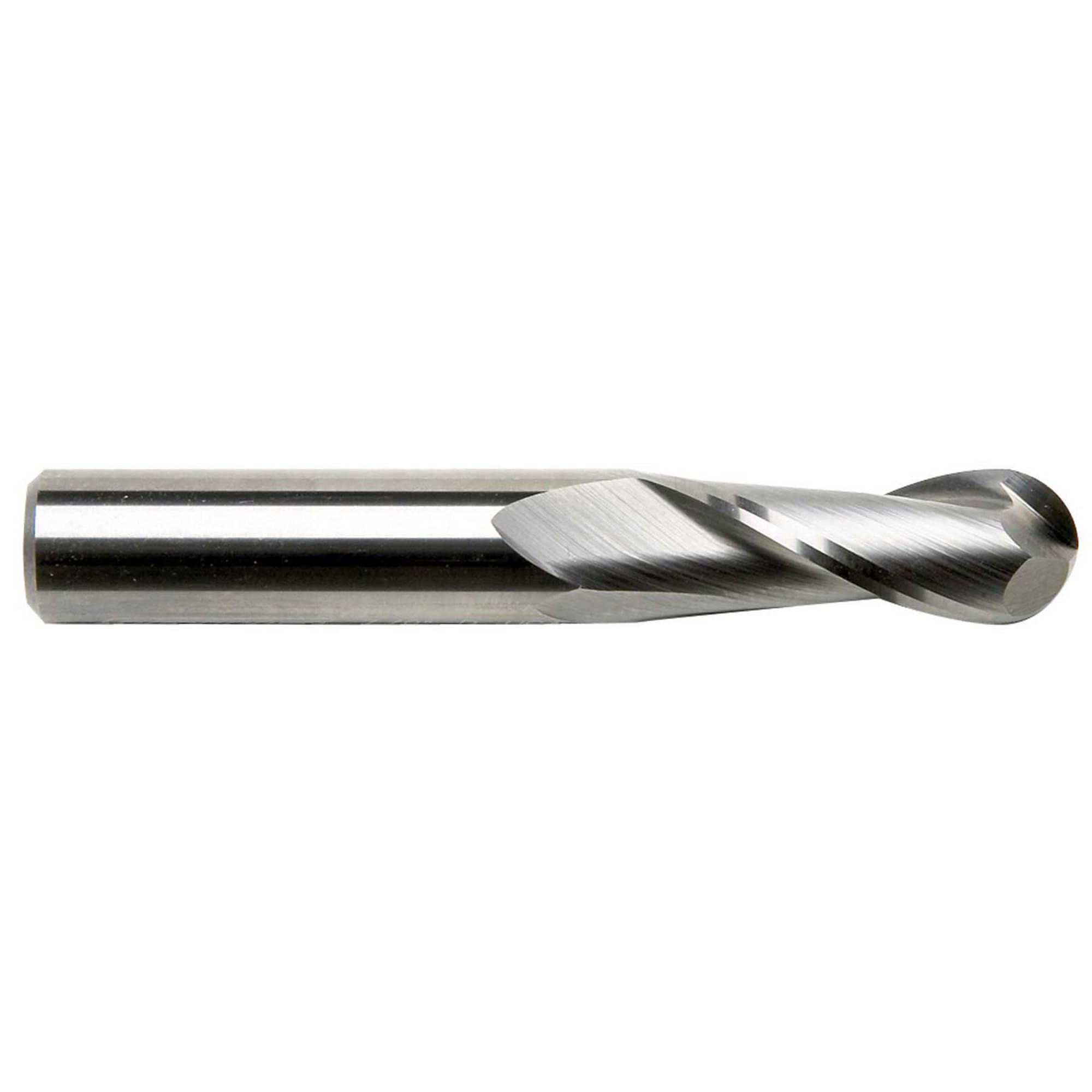 GS Tooling 102746 5.0mm Diameter x 5mm Shank 2-Flute Regular Length Ball Nose Blue Series Carbide End Mill