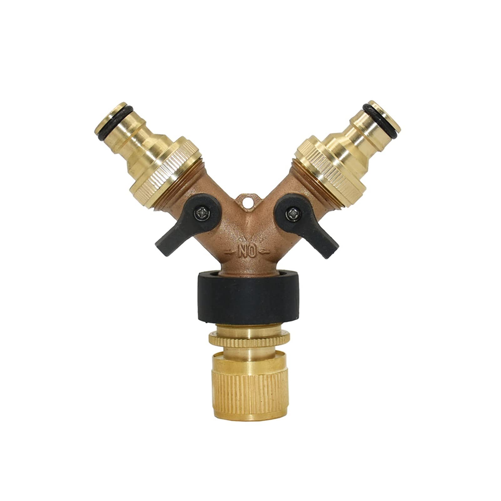 Drip irrigation fittings Spray Water Connection 3/4 Inch Threaded Garden Faucet 2-way Hose Diverter Irrigation Valve With 16mm Nipple 1 Quick Connector For Garden Hose