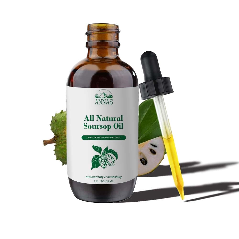 ANNAS Soursop Oil Organic,Natural Antioxidant, Cell Support & Regeneration, Immune Boost, Soursop Bitters Liquid, Non-GMO, Vegan, Natural Soursop