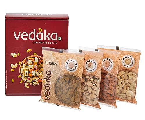 Amazon Brand - Vedaka Premium Dry Fruits Combo | 800 Gram | 200 G...