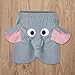 Elephant Pajama Shorts Fleece Sleepwear Novelty Cute Elephant Trunk Pj Sleep Lounge Shorts for Unisex Men Women Gray-XXL