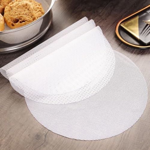 8 Piezas Almohadilla de Vapor de Silicona,28 cm Redondo Forro al Vapor de Silicona,Antiadherente Redondo Vaporera Almohadilla,Tapete de Silicone para Cocinar al Vapor para Bollos,Pasteles,Verduras