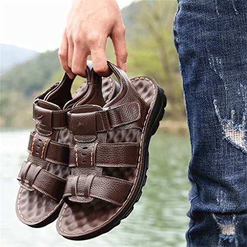 Men Sandals Men Shoes -Toed Slippers Soft Sandal Men Roman Outdoor Beach Walking Footwear(D,38 Code)2