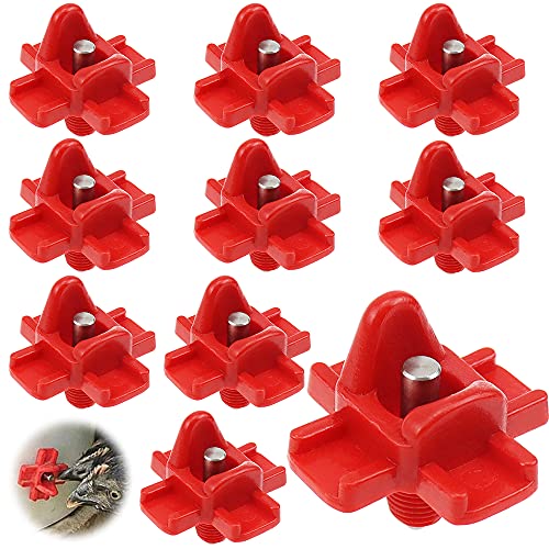 PLCatis Geflügel Wassertrinker 10 Stücke Automatische Nippeltränke Rot Wassernippel Feeder Huhn Automatische…