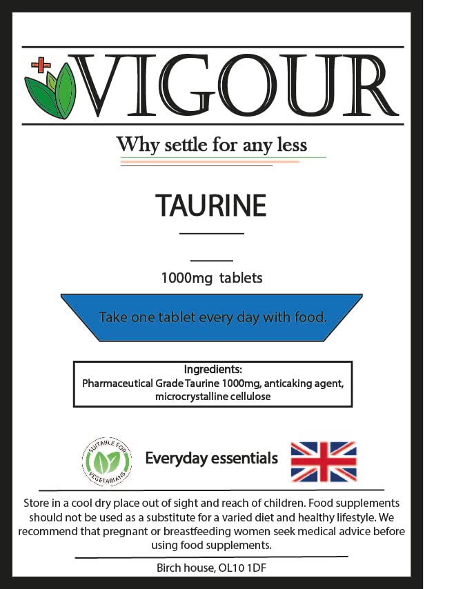 Taurine - 360 High Strength 1000mg Tablets