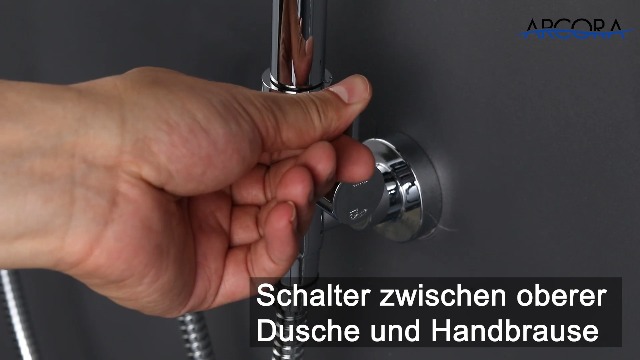 RONMX Duschsystem Mit Klaviertasten – 30x20 Cm Regendusche & Handbrause, Höhenverstellbar (Kupfer)