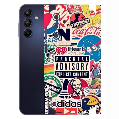 Image of AtOdds - Compatible for Samsung Galaxy A15 (5G) - Mobile Back Skin Sticker - Lamination - Back Screen Guard Protector Film Wrap (Coverage - Back+Camera+Sides) (Design - Explicit Graffiti)