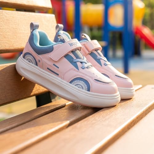 Image of Liberty LEAP7X White & Peach Slip-On Casual Sneakers for Kids