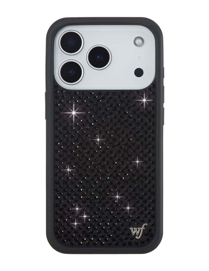 Image of Wildflower Cases - iPhone 17 Pro Compatible - Black Rhinestone