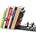 Artori Design "Libreria Sfuggente" | Libri che cadono su una coppia che corre| Fermalibri in metallo nero | Regali per le coppie | Regalo romantico