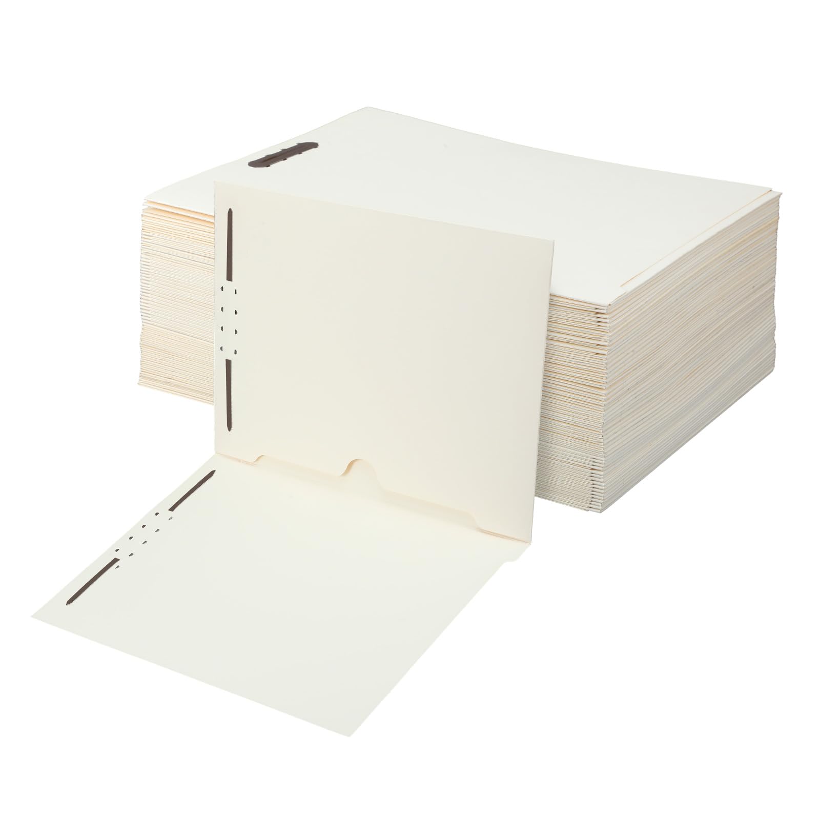 Yexiya 50 Pcs Manila Fastener Pocket File Folders - Letter Size, Heavy Duty End Tab Fastener File Folders with Full Pocket on Inside Back Open Towards Spine for Organize Medical Office Files