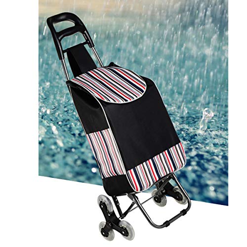 Faltbare Einkaufstrolley Tasche, faltbarer Trolley Cart, 3 Räder, Treppen-Kletterwagen, faltbar, großes Fassungsvermögen… – Bild 7