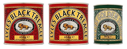 Tate & Lyle's Variety Pack (1) Golden Syrup 454g (2) Black Treacle 454 g (Pack of 3)