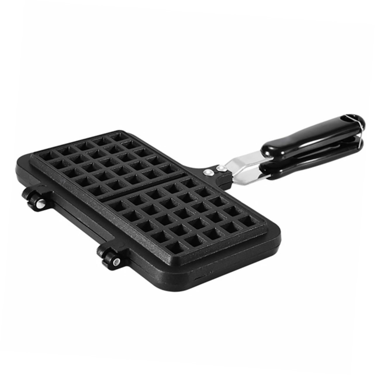 Stampo Facile da Pulire in Alluminio Fuso Antiaderente per Waffle Nero Accessorio Pratico per Forno a Gas e Cucina Domestica per Dolci Fatti in Casa