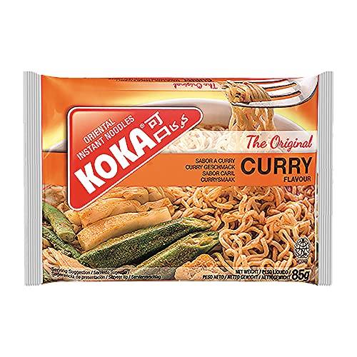 Image of KOKA Instant Noodles - Curry Flavour(85 Gm X Pack Of 9) inch(Halal Certified) inch - No Artificial Colours