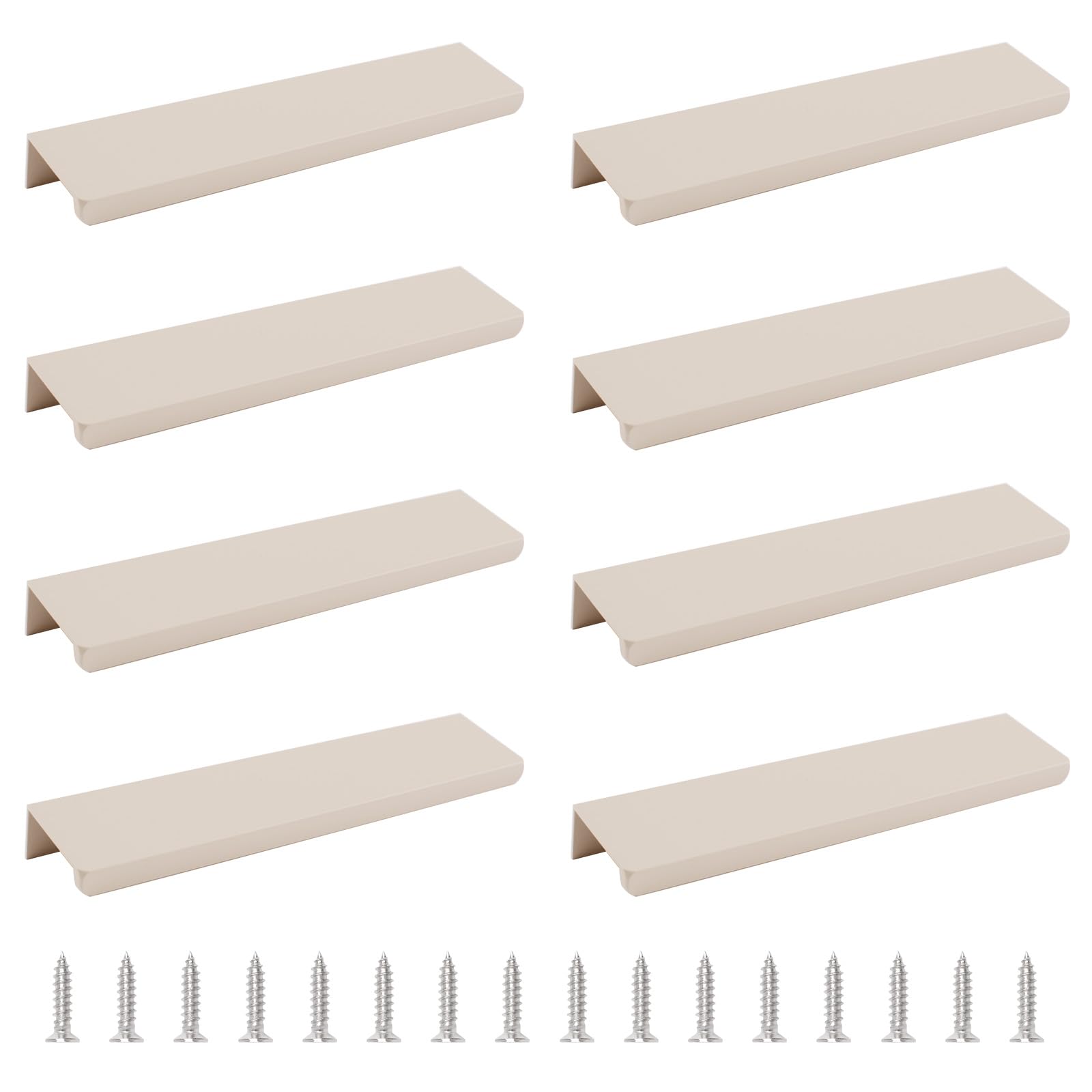 MOROBOR 8 Pcs Cashmere Grey Finger Edge Pull