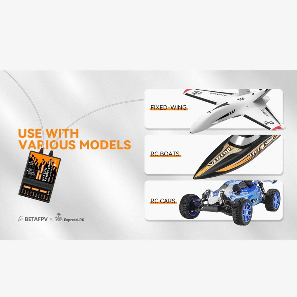 SuperP - Receptor de diversidad PWM de 14 canales ELRS 915 MHz para RC FPV Drone Aviones, Barco y Coche
