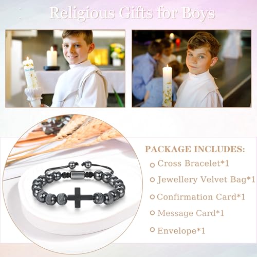 Pulseras con cruz para adolescentes: recuerdos religiosos de comunión 4
