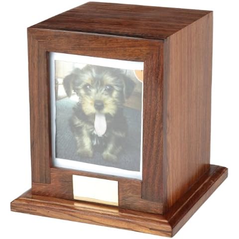Urns UK Wooden Pet Cremation Urn for Ashes, Bootle Cover