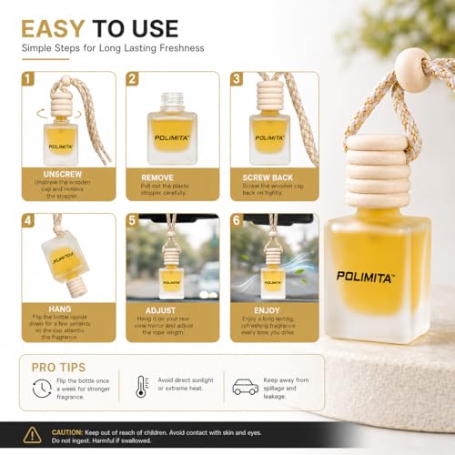 Image of Musk De Cacao Car Perfume | Premium Car Hanging Air Freshener | Rich Musk Fragrance | Frosted Glass Bottle with Wooden Cap | Leak Resistant | Long Lasting Up to 30 Days | 8ml