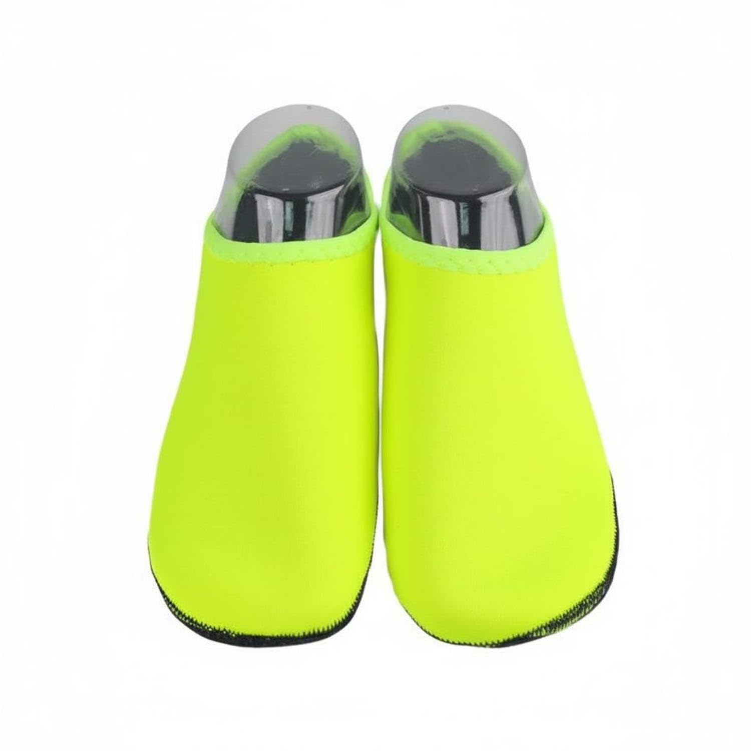 Breathable Snorkeling Shoes Wear-Resistant Slip-on Water Shoes Shielded Sole Quick-Dry Aqua Socks Lightweight for Swimming, Diving, River Trekking, Surfing, Fluorescent Green, M-image-27