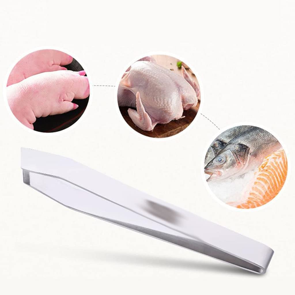 Pinzas para Quitar Espinas de Pescado de Acero Inoxidable, Pinzas para Quitar Pinzas, Herramienta para Recoger mariscos, Pescado, Carne, Limpiador de Cabello, Utensilios de Cocina (A)