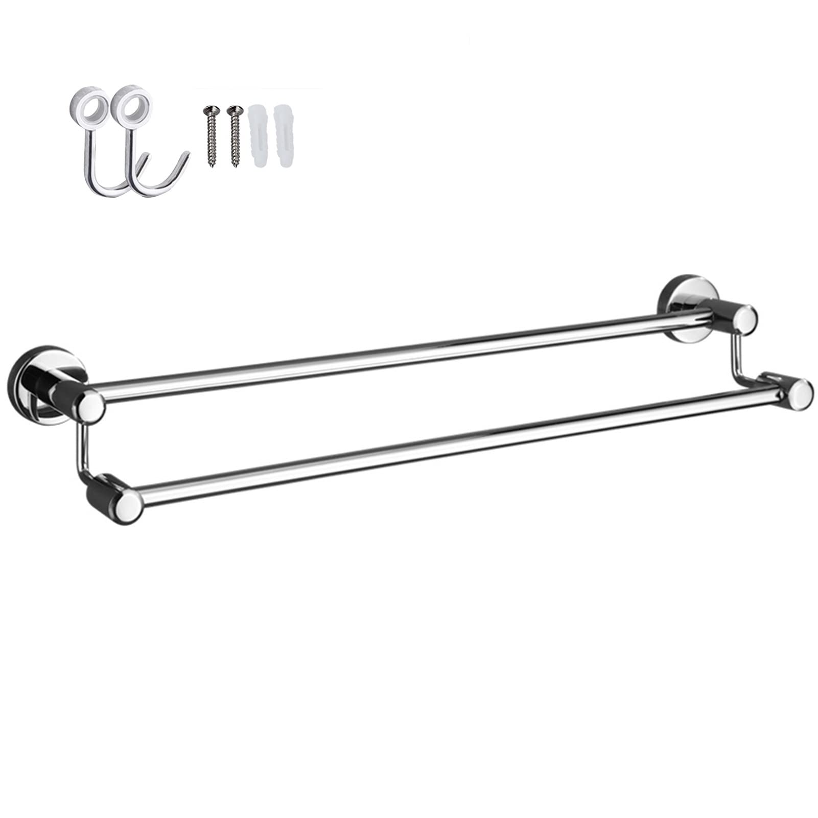 Portasciugamani in acciaio inox, 120 cm, montaggio a parete, per bagno e cucina, facile installazione, elegante design multicolore, salvaspazio