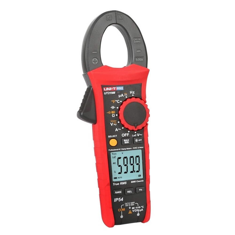 UNI-T UT219M Serie UT219 Professional Abrazadera Metro con IP65, 600A AC, 600 V AC/DC, 10Hz-10MHz, -40°C-1000° C/-40°F-1832° F