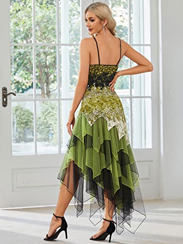 Ever-Pretty Women's V-Neck Sexy Party Dress Wedding Guest Dresses For Women Plus Size Summer Green Us18 #TOP1