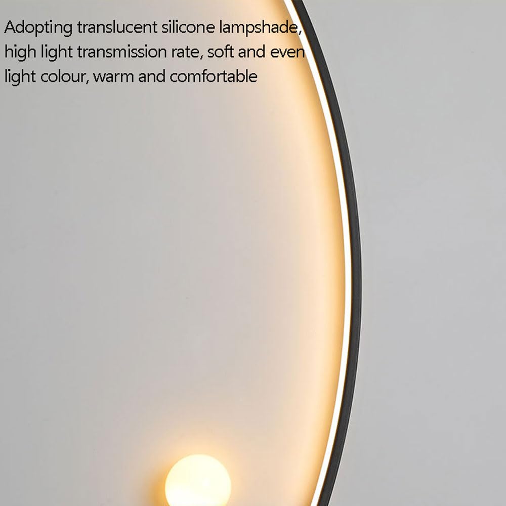 Aplique De Pared LED Moderno Lámpara De Pared Lineal De Metal Aplique De Pared LED para Interiores Iluminación Lámpara De Pared Circular para Sala De Estar Porche Pasillo Baño Mesita De Noc