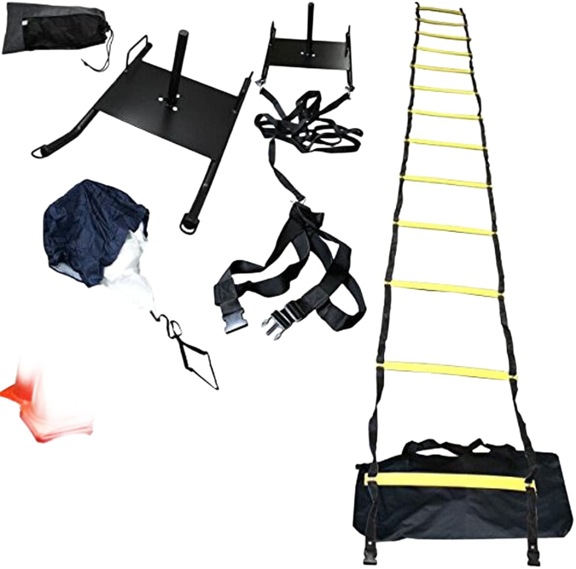 bluedot Potencia Comercial Trineo Velocidad Escalera Agilidad Conos Kit