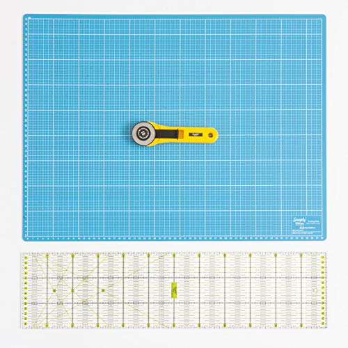 Preisvergleich Produktbild Snaply A2 Schneidematte + Rollschneider + Patchwork-Lineal