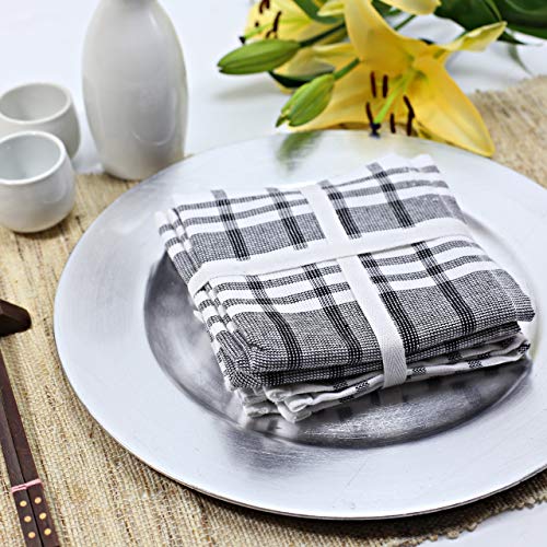 Set de 6 platos cargadores plateados miniatura 4