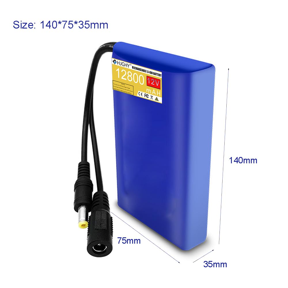 12V 12800mAh Akumulator litowo-jonowy polimerowy Akumulator litowo-jonowy do pasków świetlnych LED Zabawki elektryczne Głośniki Lampy przepuklinowe z ładowarką,12v 12800mah,without light