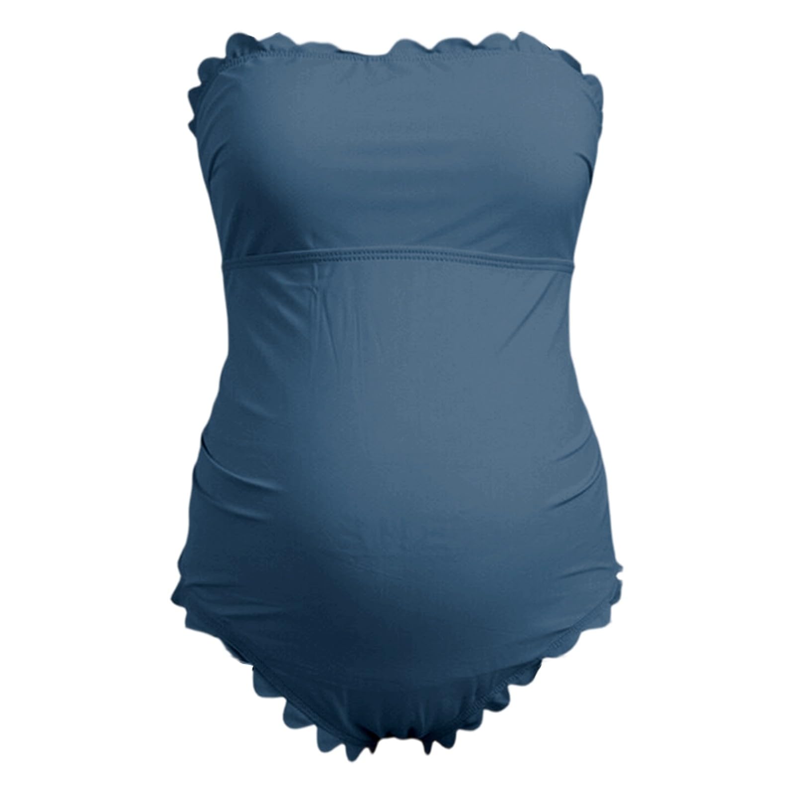 Generisch Traje de baño premamá con cierre de espalda ajustable con diseño floral elegante para playa, piscina, temporada de baño durante el embarazo, elegante, cómodo, versátil