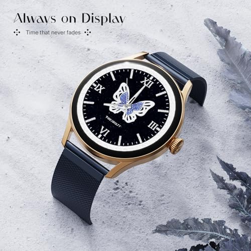 Image of Fire-Boltt Glitz Women Smart Watch with 1.19 inch AMOLED Display, Bluetooth Calling, Rotating Crown, Always On Display, 1000 Nits Brightness, IP68 Waterproof Deep Navy