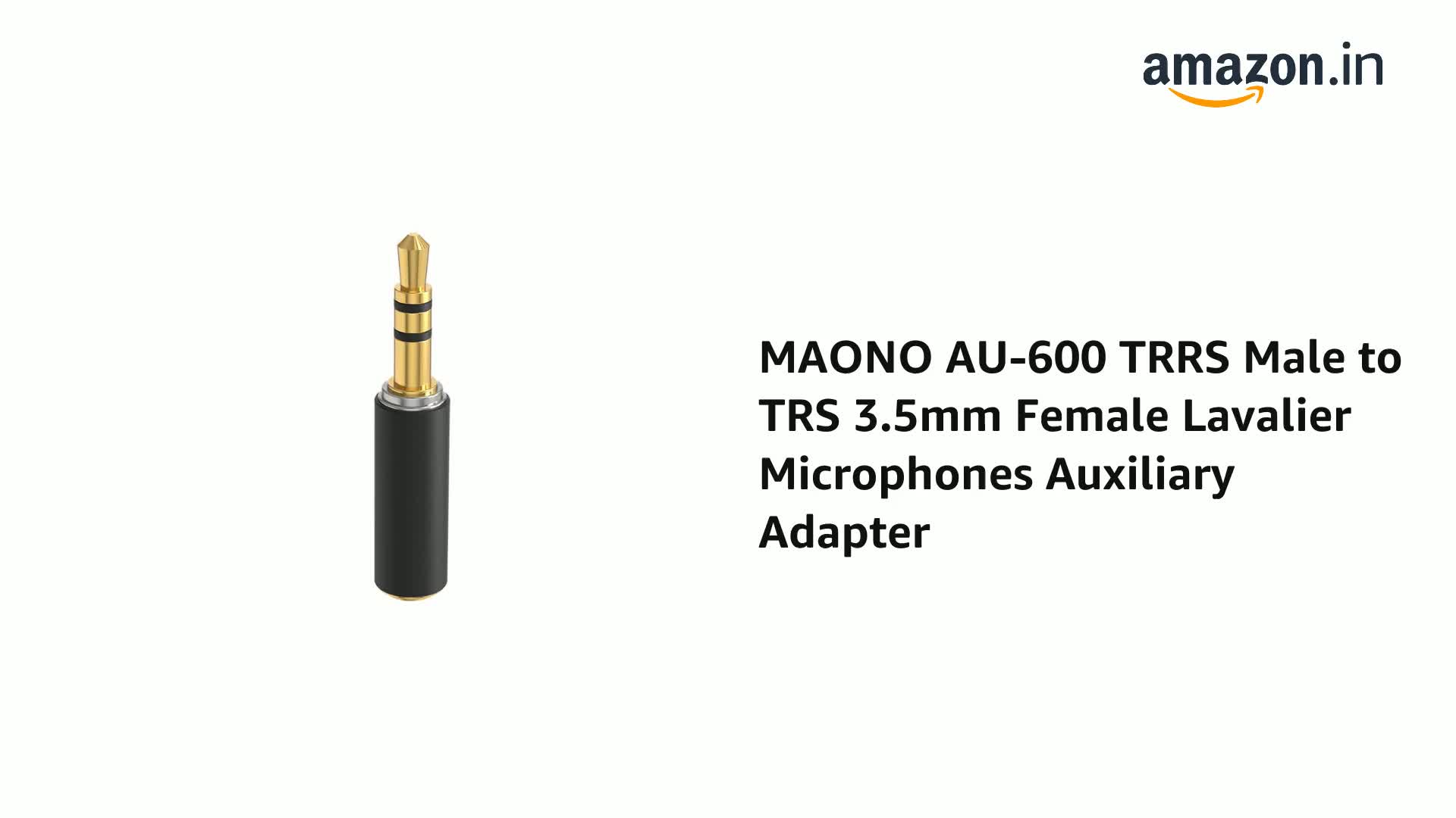 me③ MAONO AU-600 4 Pin TRRS Male to 3 Pin TRS 3.5mm Female Lavalier