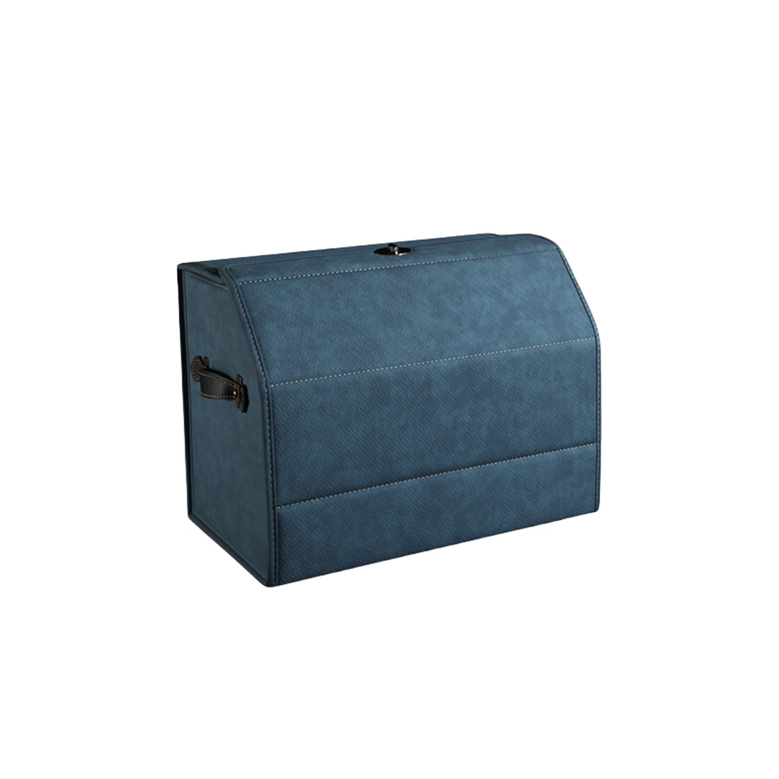 Dfrywdgsey Blue Foldable Suede Leather Trunk Organizer For Car, Suv, Truck(Blue)