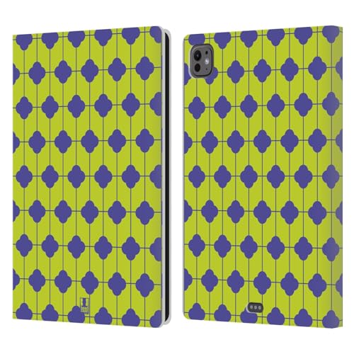 Housse iPad Pro 11 M4 M5 quatrefoil jaune pour travailler au café
