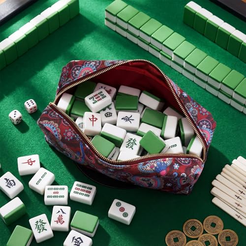 Bolsa para fichas de Mahjong con cierre 26x14x8.5 cm miniatura 4