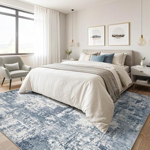 6X9 Area Rugs Living Room: Washable Large Abstract Soft Rug Stain Resistant Indoor Non-Slip Carpet for Men Modern Home Enthusiasts Aged 25-45 - High Traffic Areas - Bedroom Office Dining Room