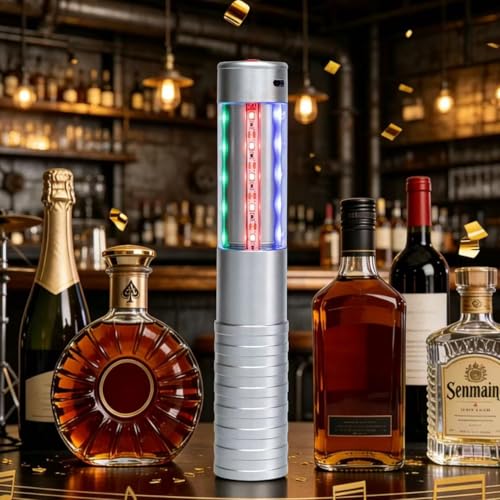 2 Pcs Upgrade Bottle Service Lights LED Strobe Baton Bottle Girl Lights Rechargeable Handheld...