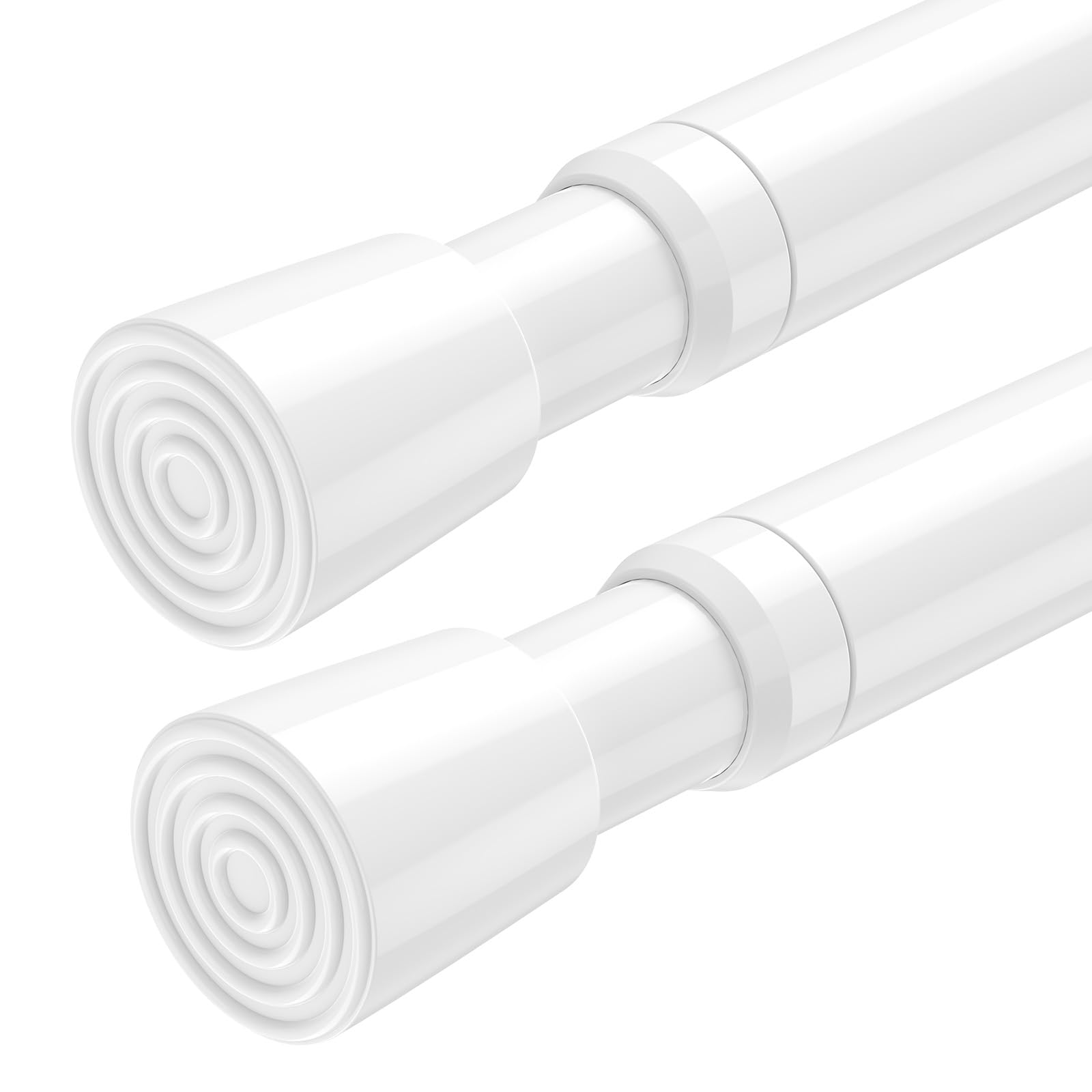 AIZESI 2 Pack Tension Rods for Windows 26.5 to 36 inch, White