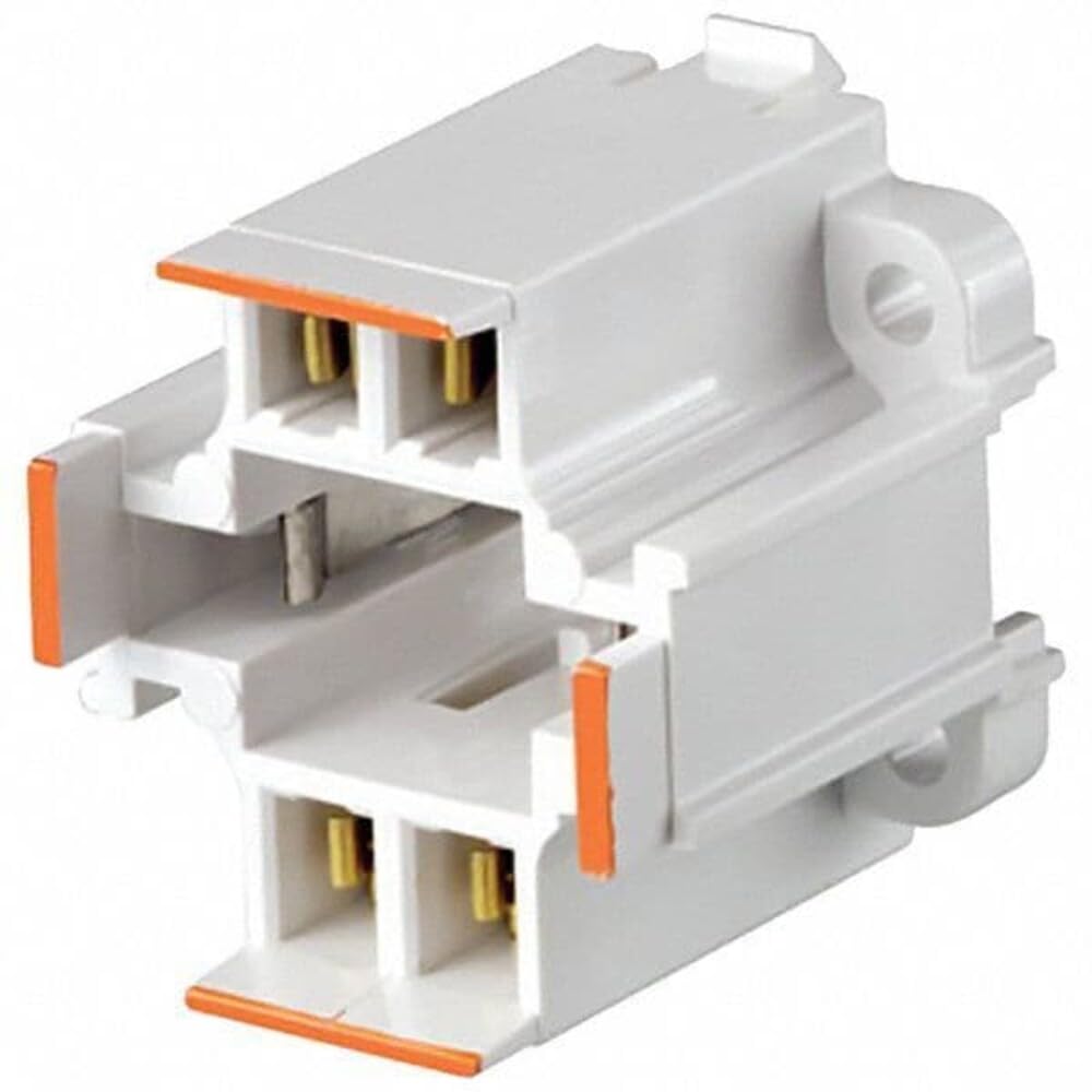 Casquillo fluorescente compacto 10mm Leviton 26725-403 blanco y naranja 2