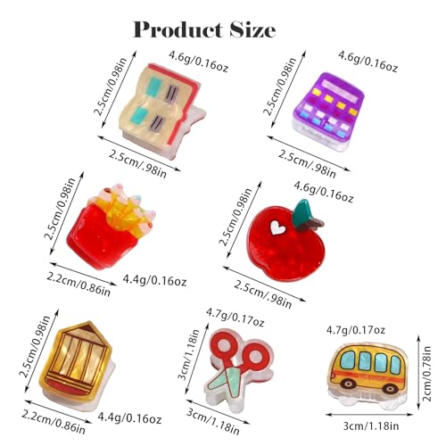 Set de 7 pinzas pequeñas para cabello miniatura 6