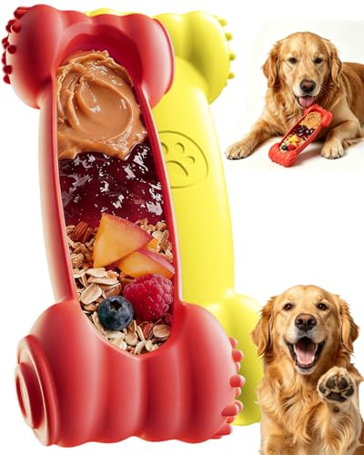Cimolea 2-Pack Freeze Lick Bones for Aggressive Chewers